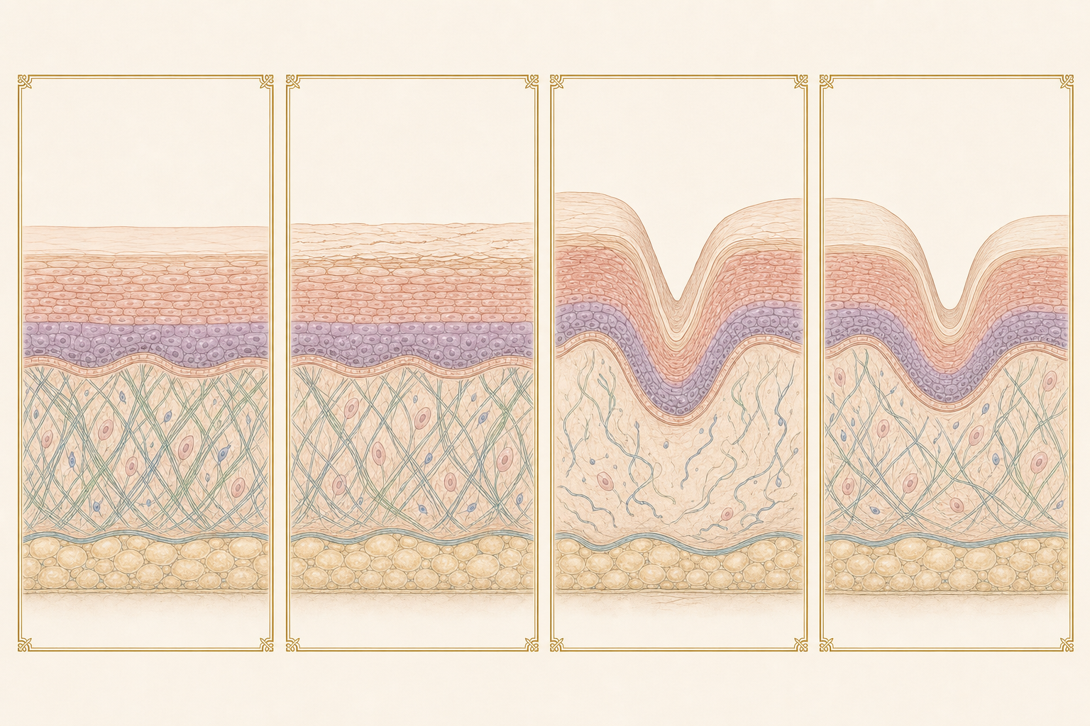 Fine lines and deeper wrinkles