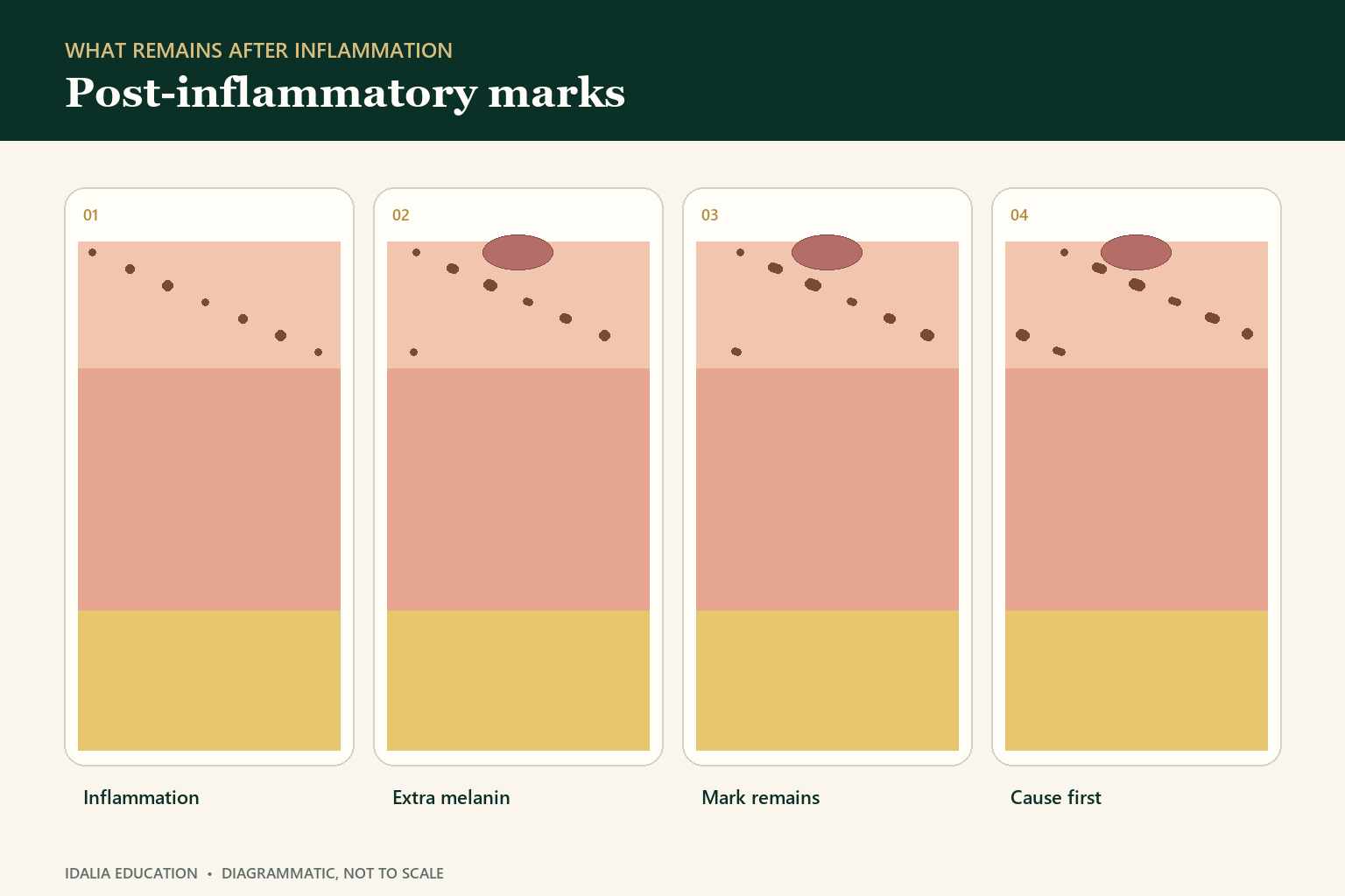 Post-inflammatory marks